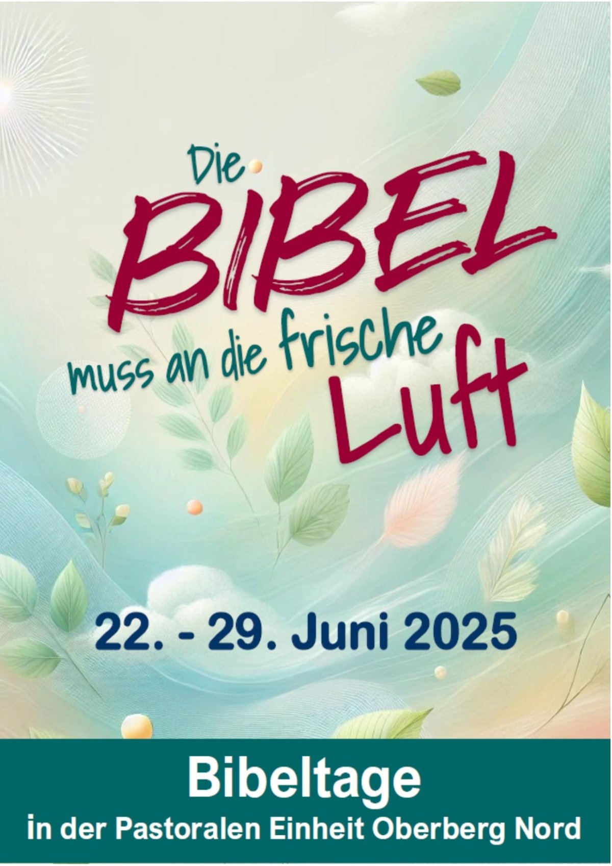 Bibeltage 2025 - Die Bibel muss an die frische Luft (c) PE Oberberg Nord